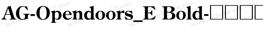 AG-Opendoors_E Bold字体转换